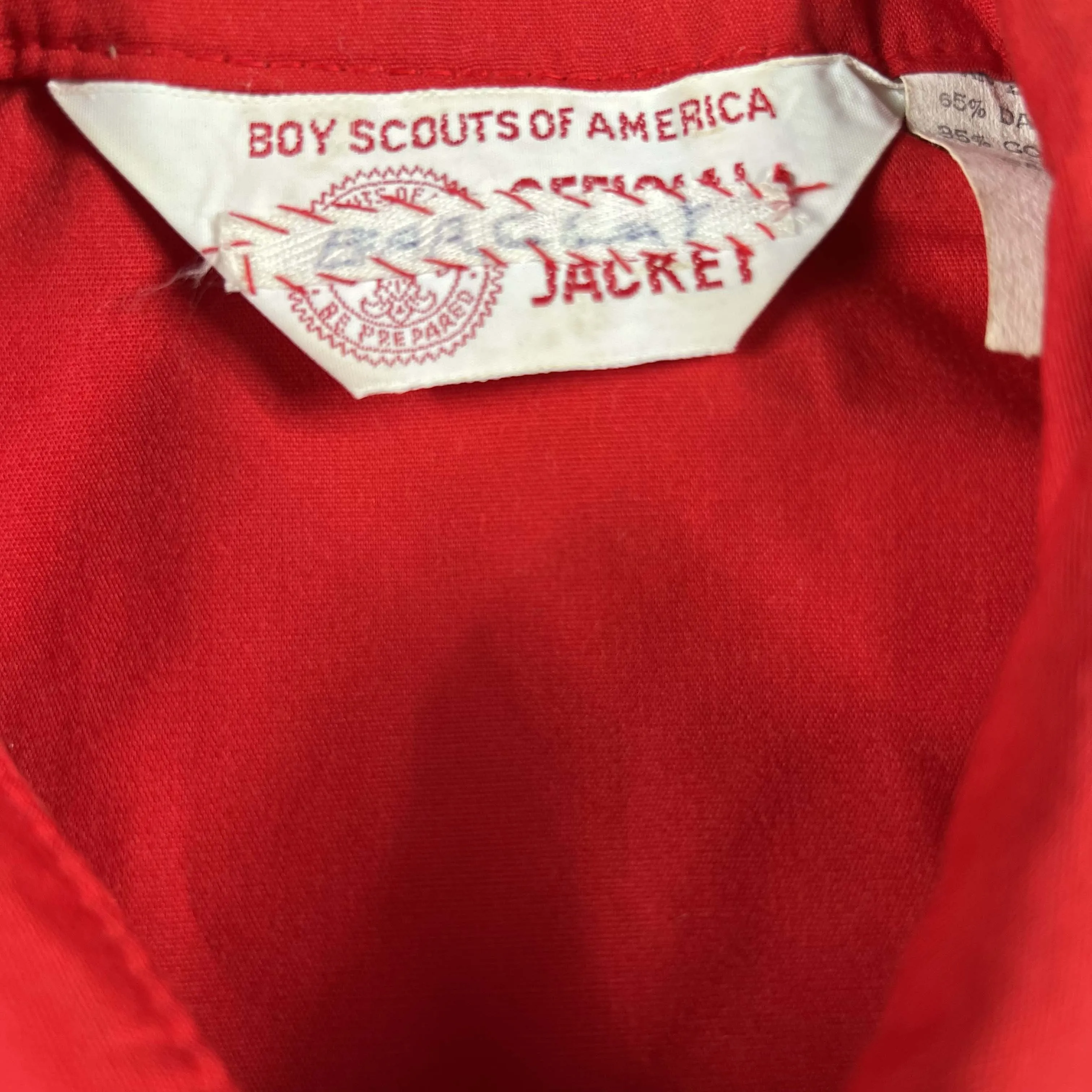 70s Boxy Red Boy Scouts Jacket- S