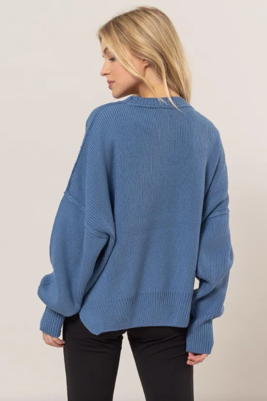 Allie Oversized Rib Tunic Sweater