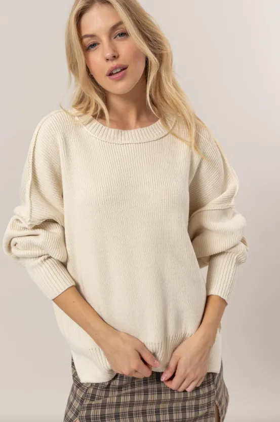 Allie Oversized Rib Tunic Sweater