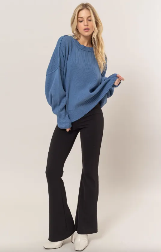 Allie Oversized Rib Tunic Sweater