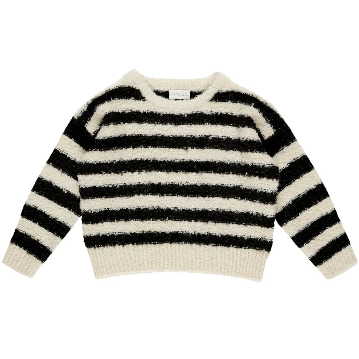 Aspen Sweater in Fuzzy Stripe by Rylee & Cru