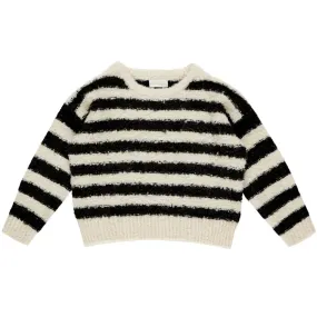 Aspen Sweater in Fuzzy Stripe by Rylee & Cru