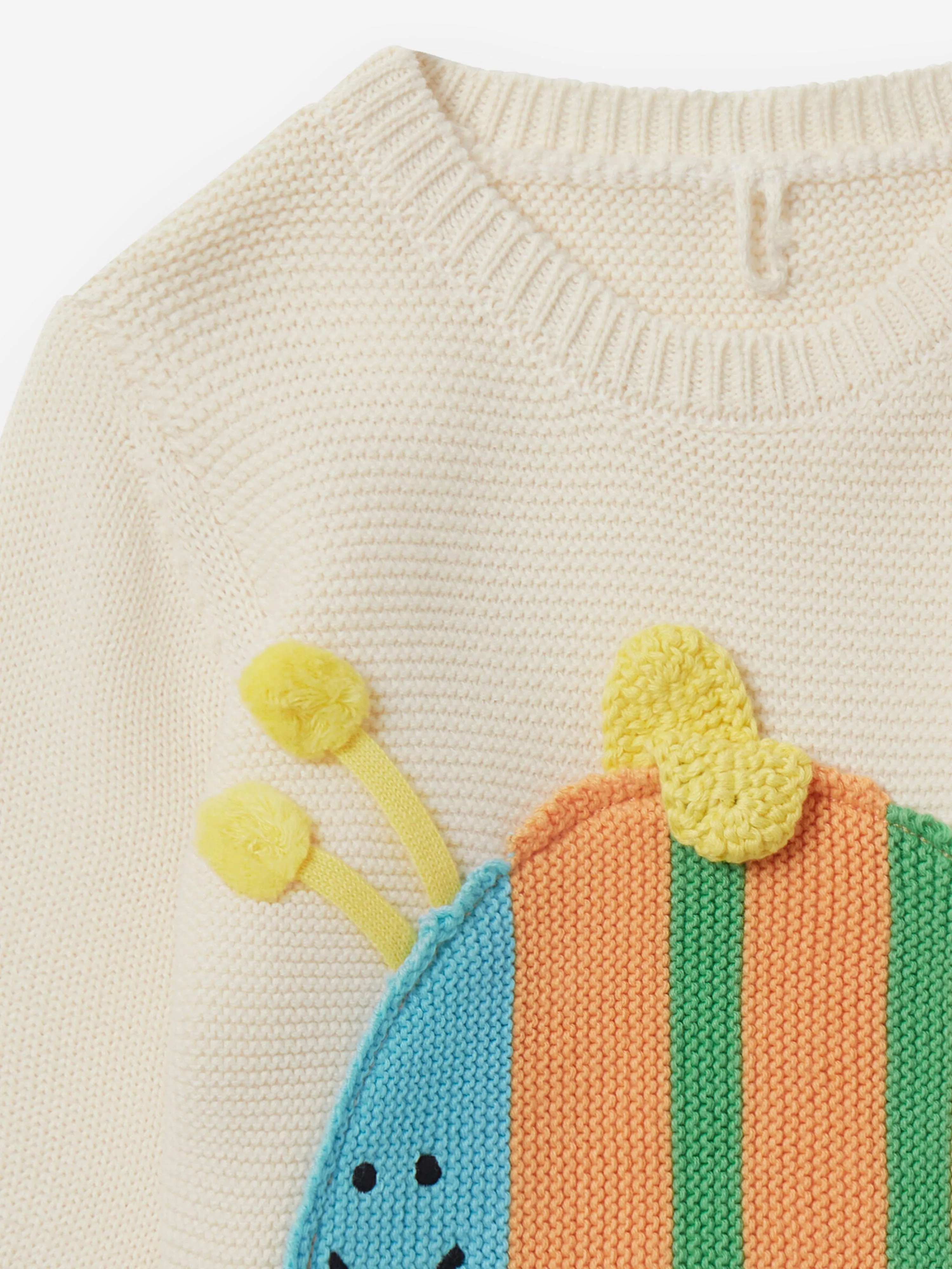 Baby Boys Bee Jumper in Ivory