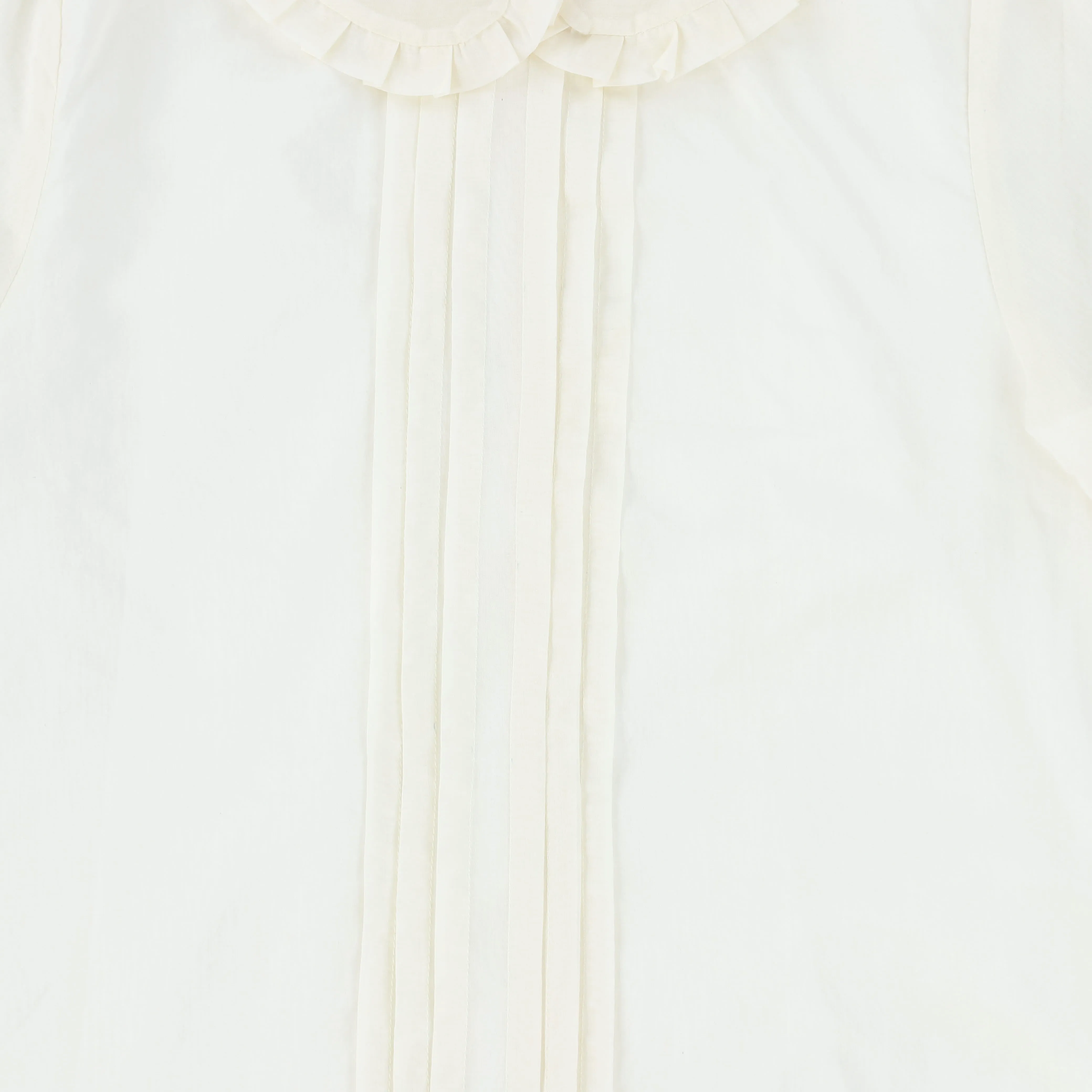 BAMBOO IVORY ORGANZA COLLARED DRESS [FINAL SALE]