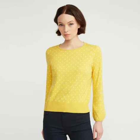 Bell Sleeve Jacquard Spot Sweater