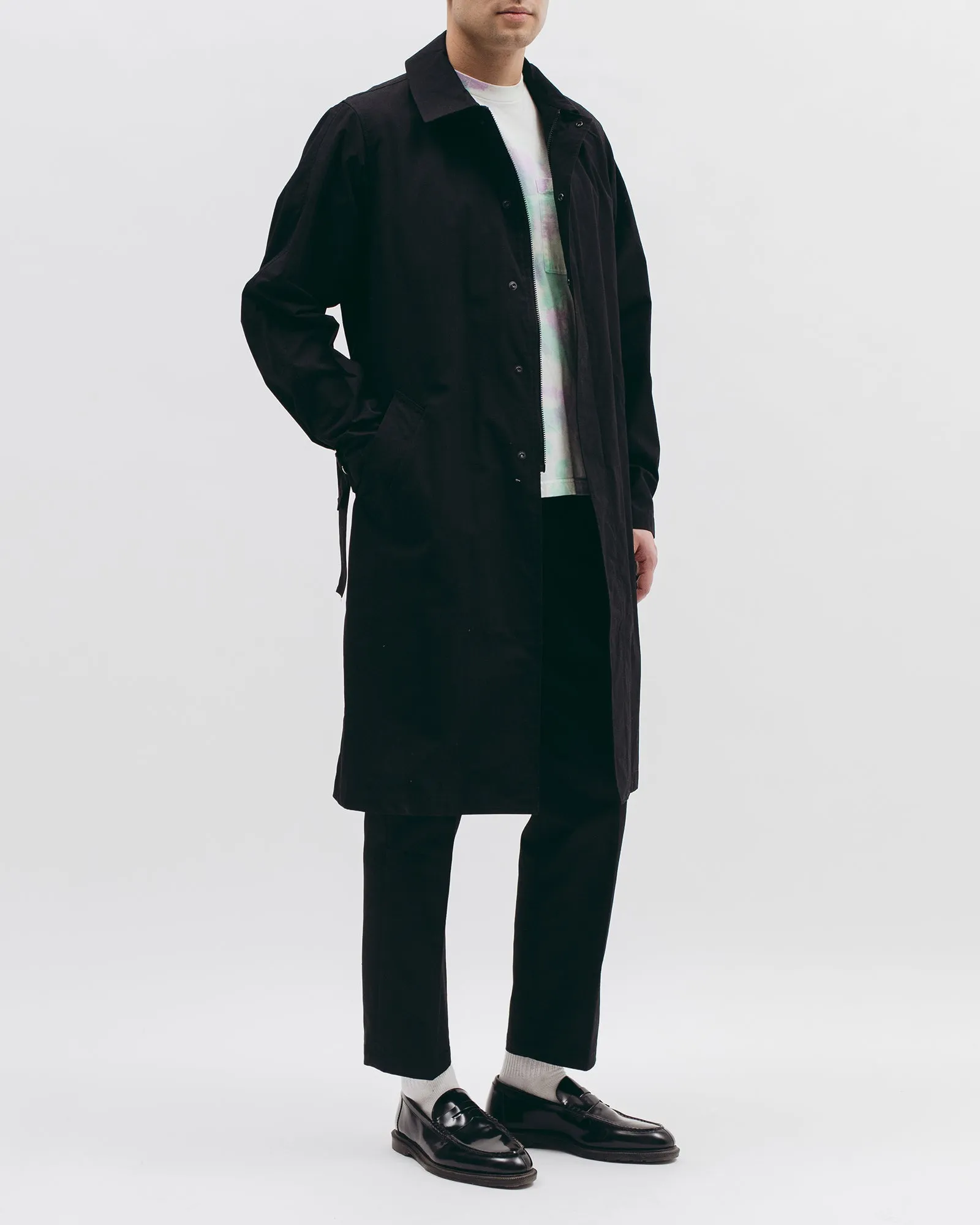 Belted Overcoat - Black