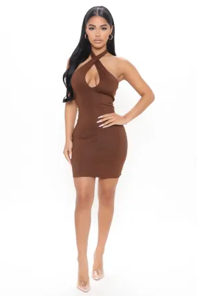 Blake Smooth Mini Dress - Brown