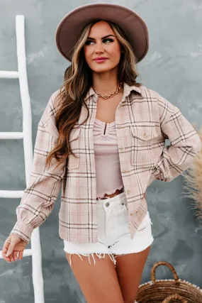 Blue Collar Beauty Oversized Plaid Shacket (Taupe Plaid)