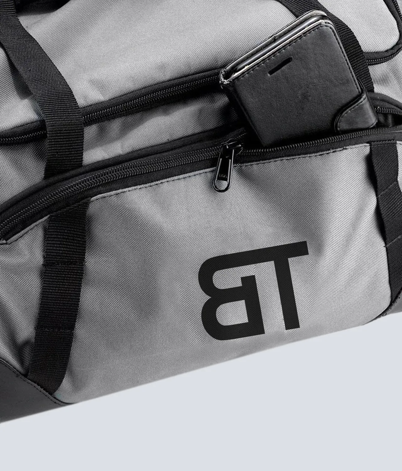 Born Tough Gray Athletic Duffel Bag