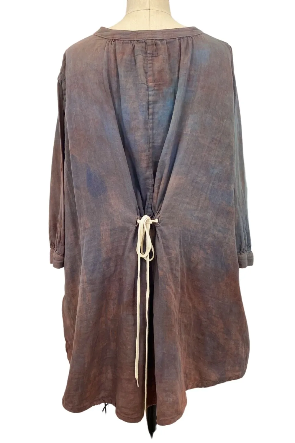 Botanically Dyed Cotton Tunic in Mauve