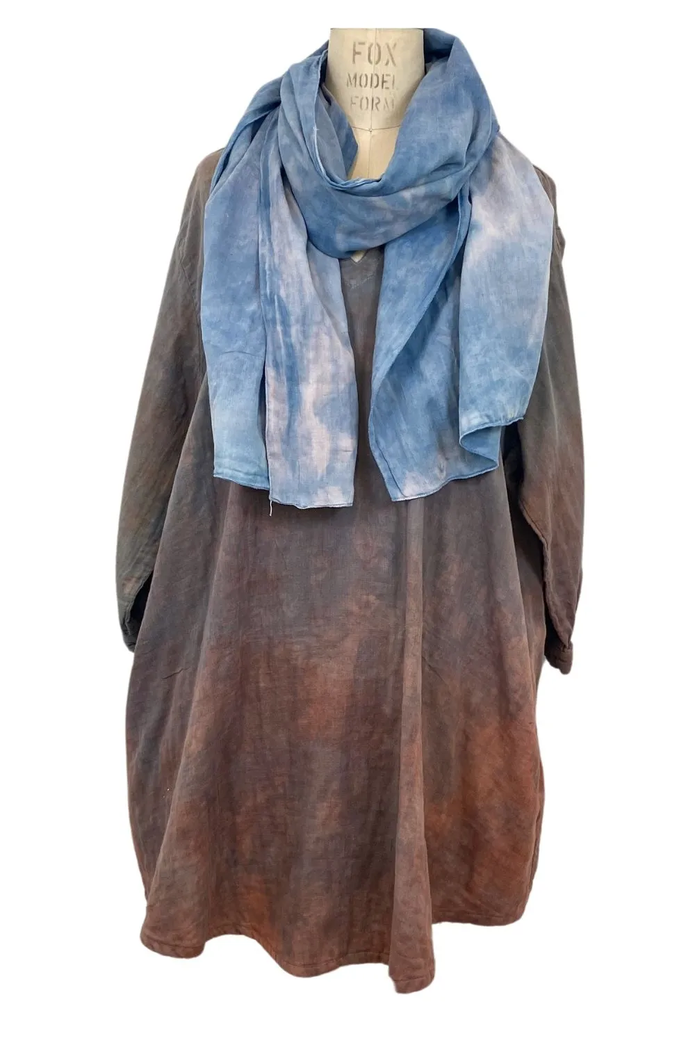 Botanically Dyed Cotton Tunic in Mauve