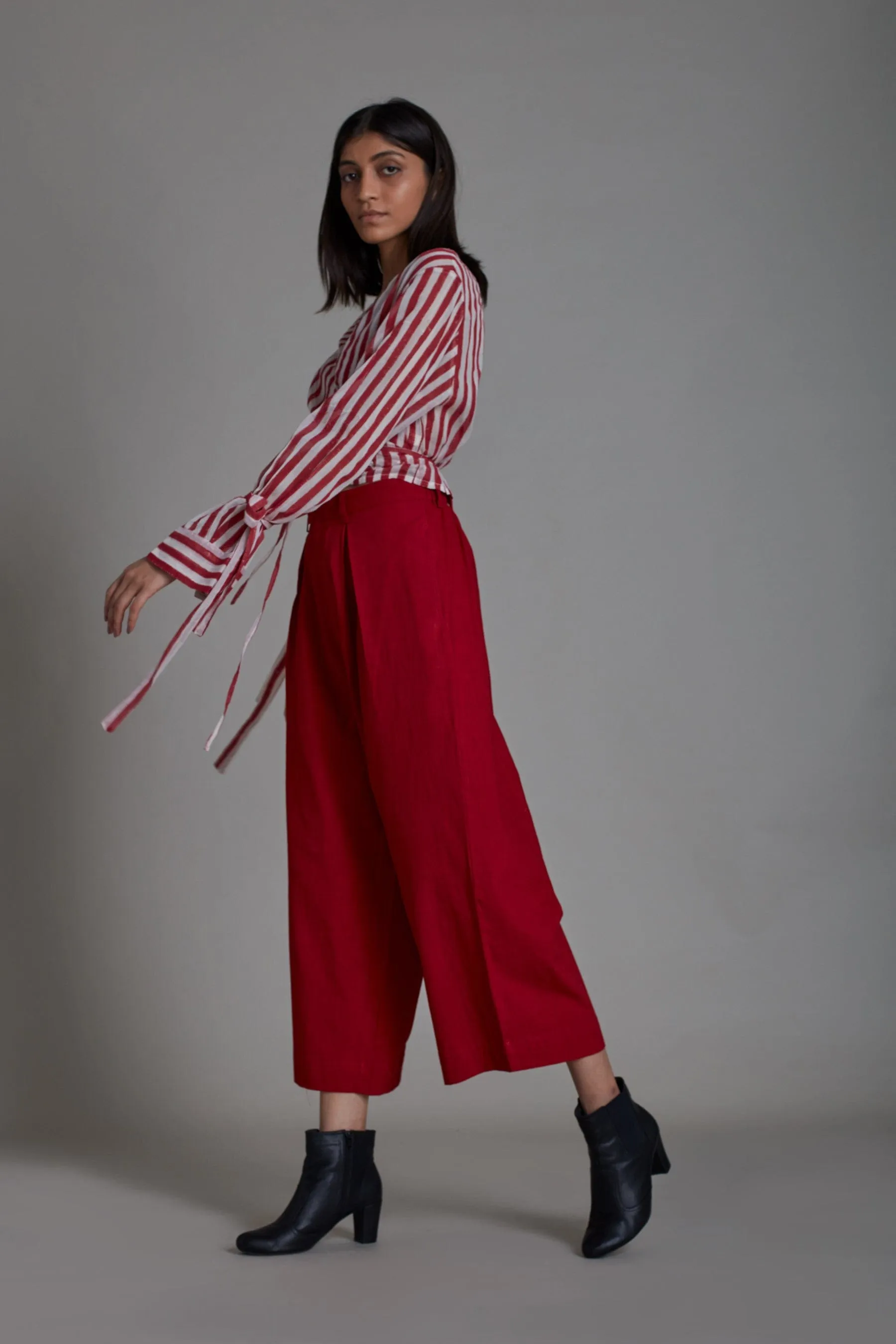 Bridge Stripe Shirt-Red