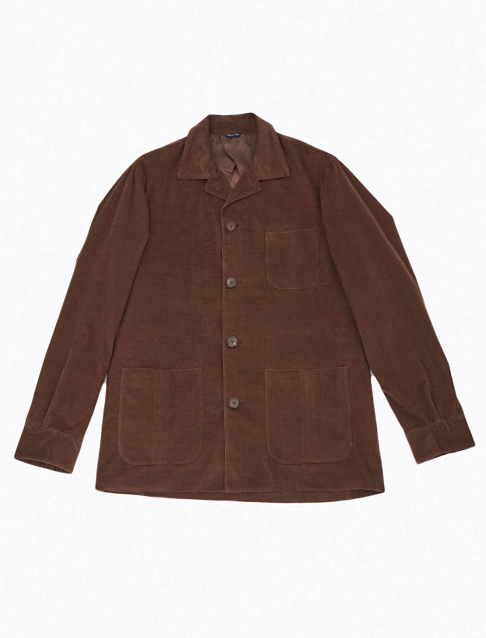 Brown Needlecord Shacket