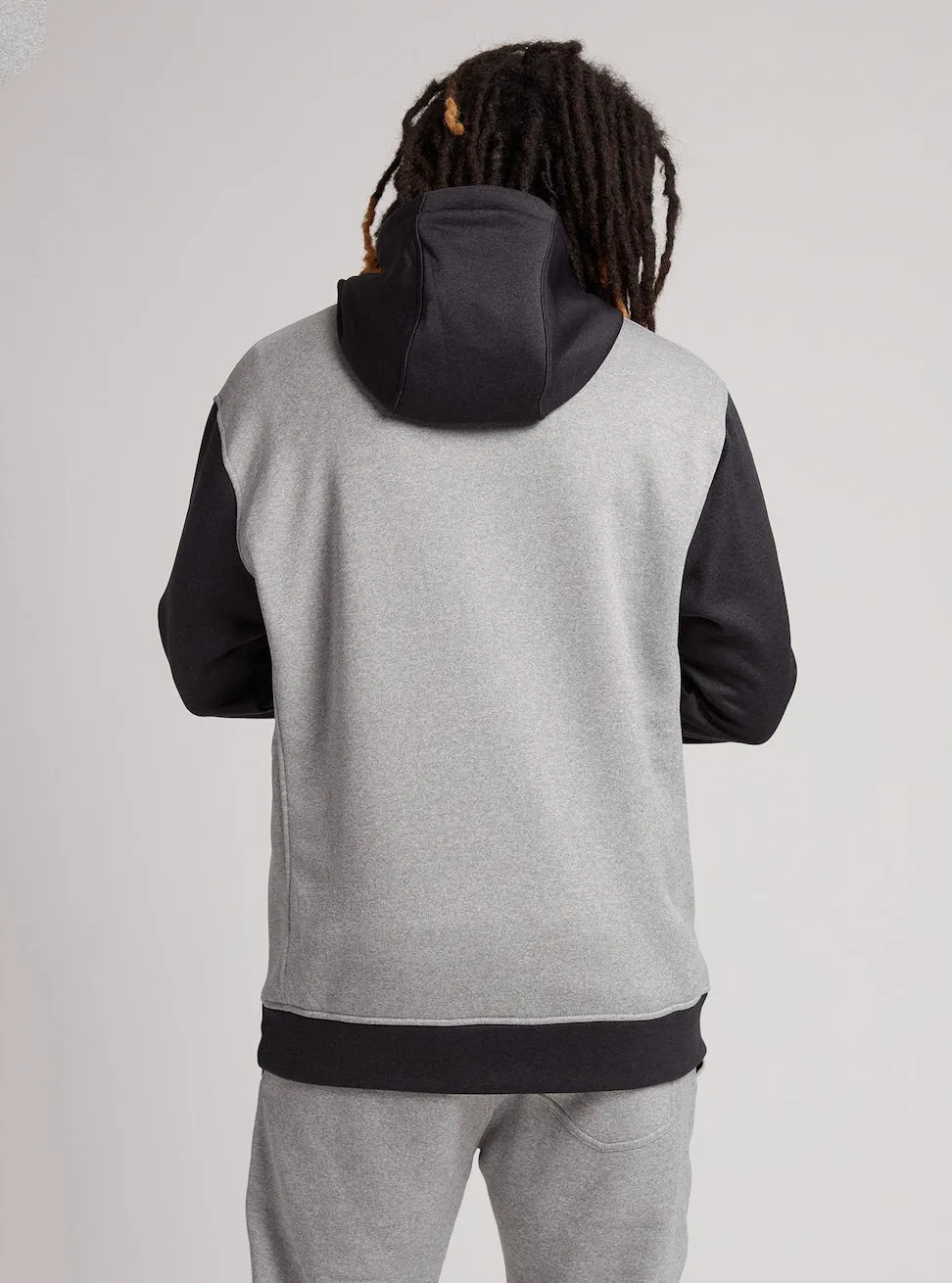 Burton Oak Pull Over Hoodie Mens Grey Heather / Black