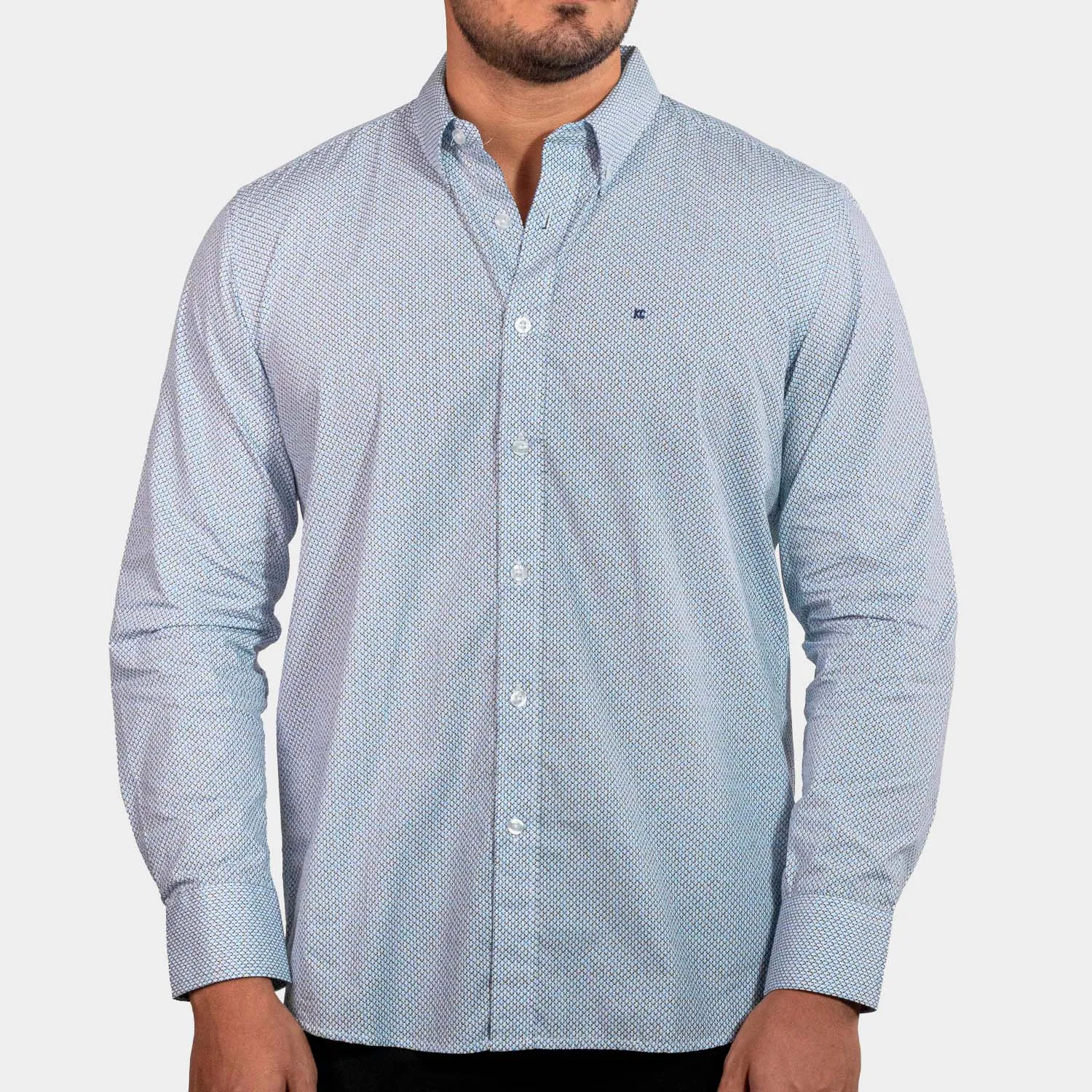 Camisa De Vestir Manga Larga Para Hombre