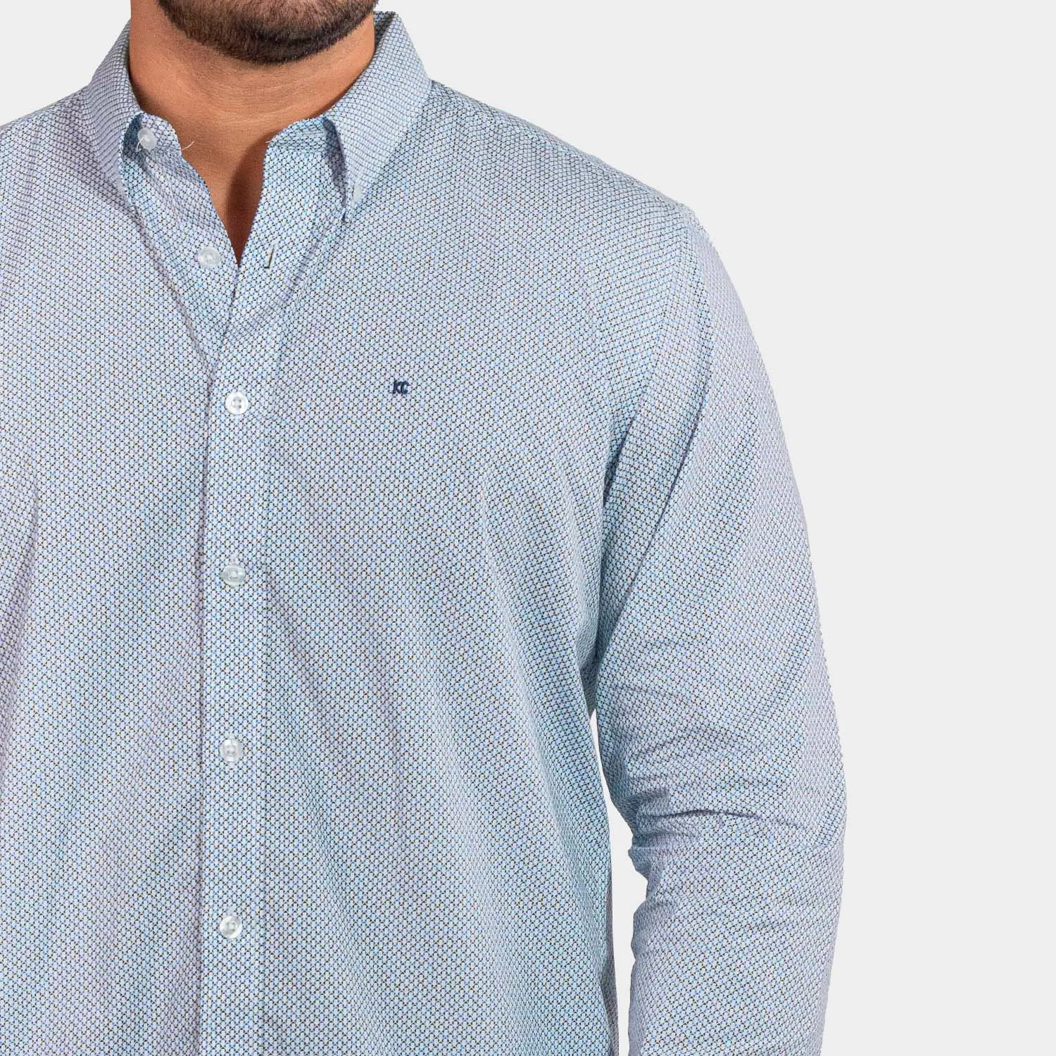 Camisa De Vestir Manga Larga Para Hombre