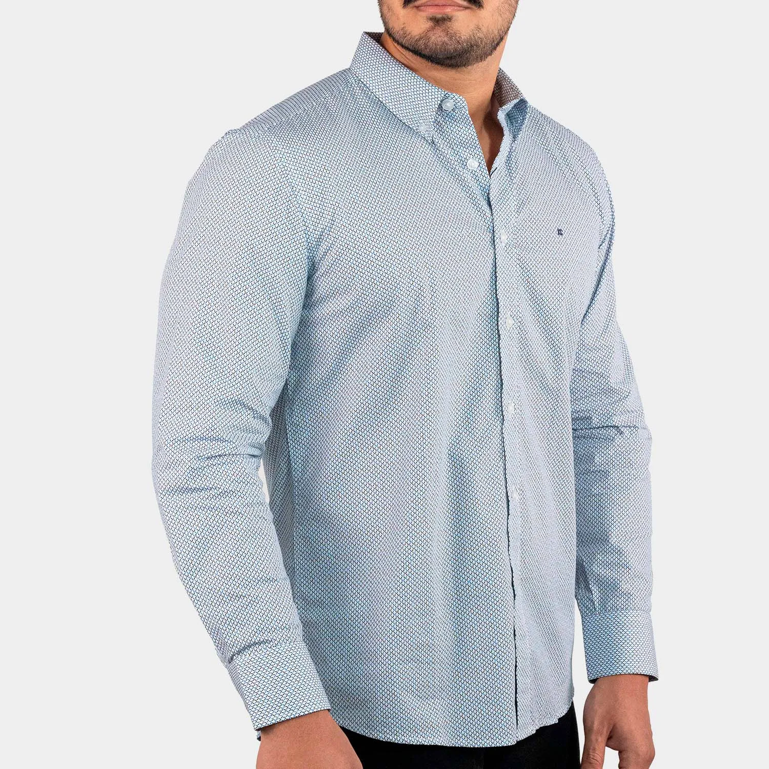 Camisa De Vestir Manga Larga Para Hombre