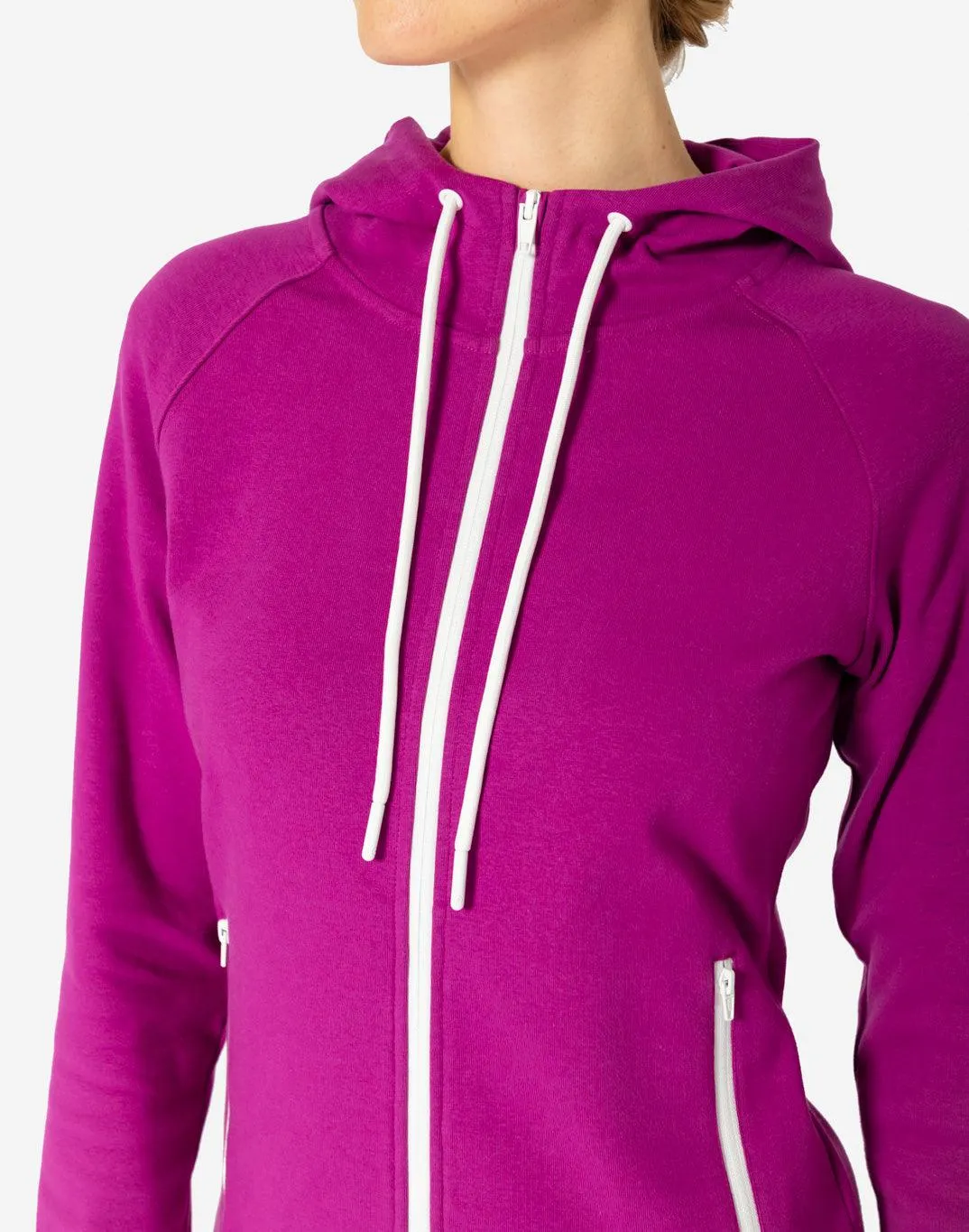 Chill Zip Hoodie in Very Berry