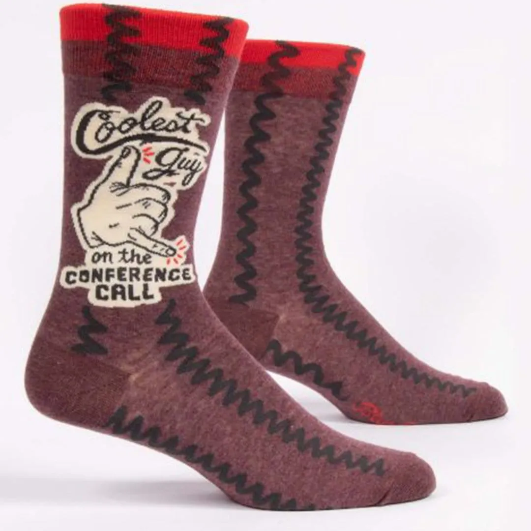 Coolest Guy on a Conference Call Socks Men’s Crew Sock