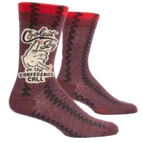 Coolest Guy on a Conference Call Socks Men’s Crew Sock