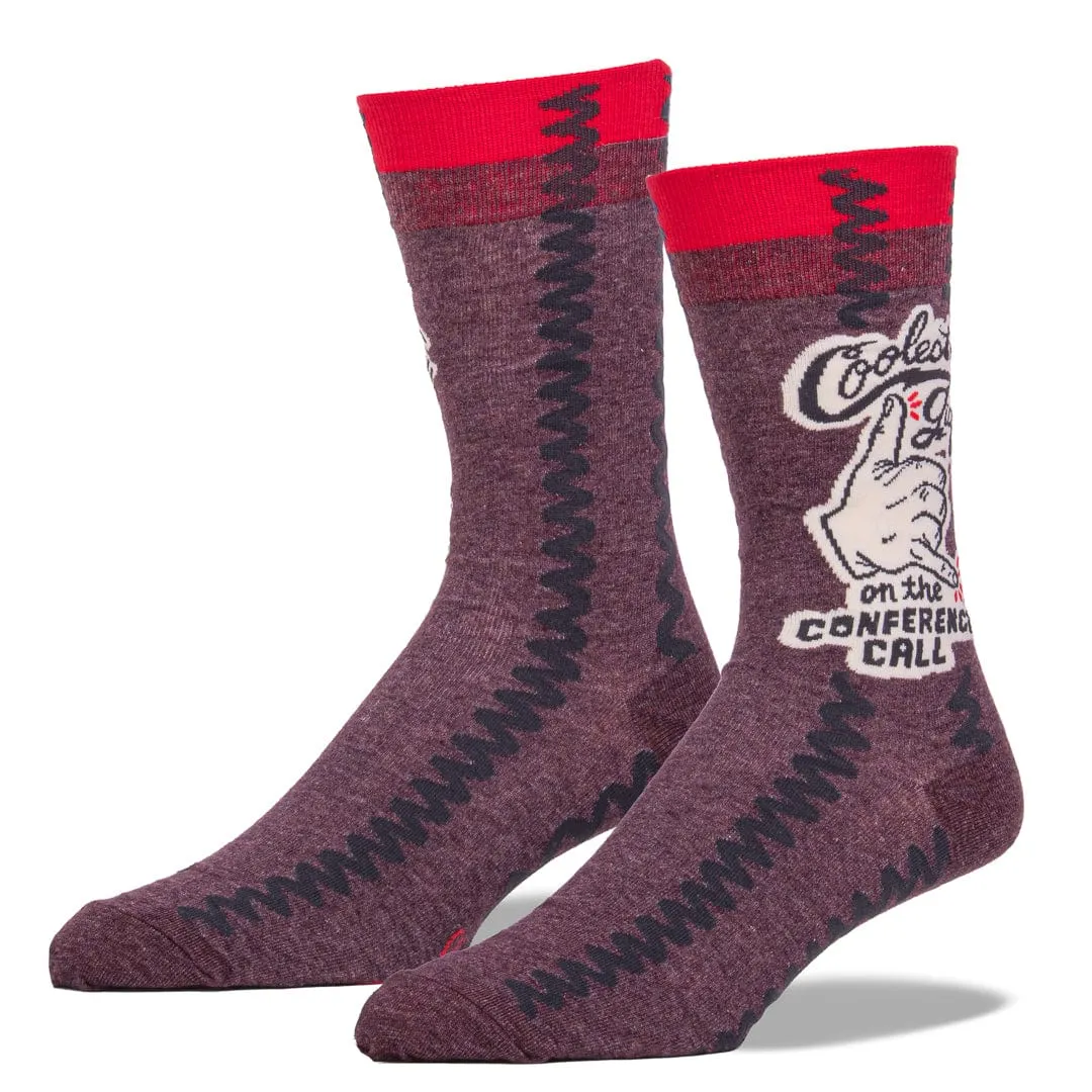 Coolest Guy on a Conference Call Socks Men’s Crew Sock