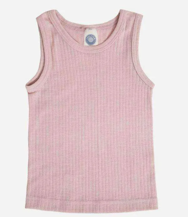 Cosilana Organic Cotton/Wool/Silk Singlet, Rose Melange