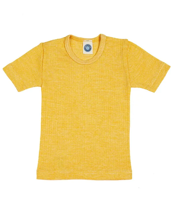 Cosilana Organic Cotton/Wool/Silk T-shirt, Yellow