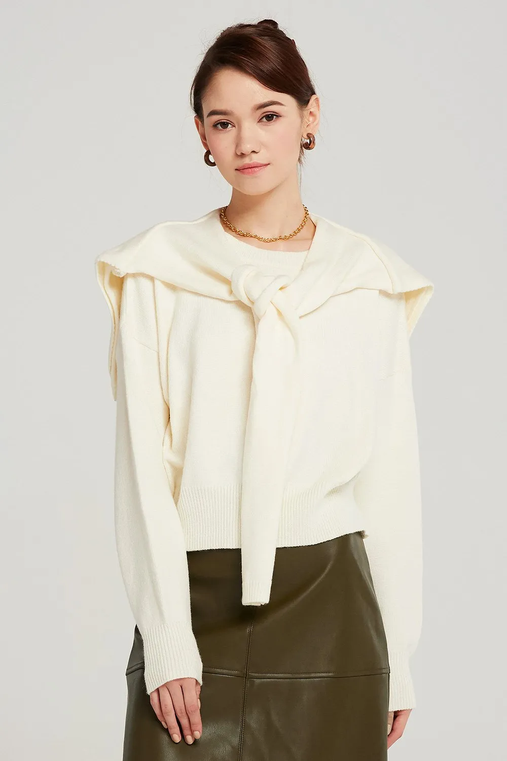 Daniela Knit Jumper w/Shawl Collar