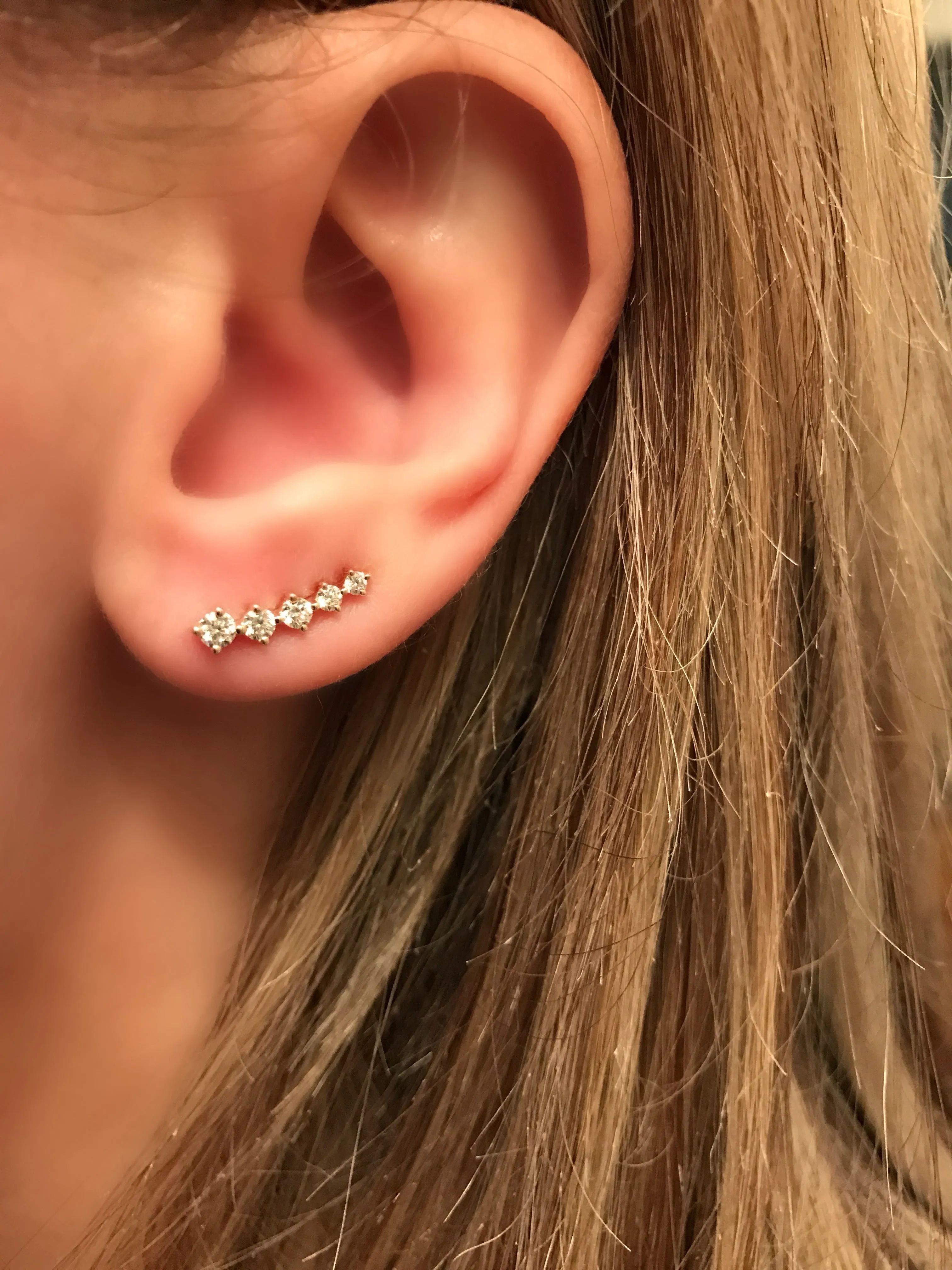 Diamond Climber Earrings