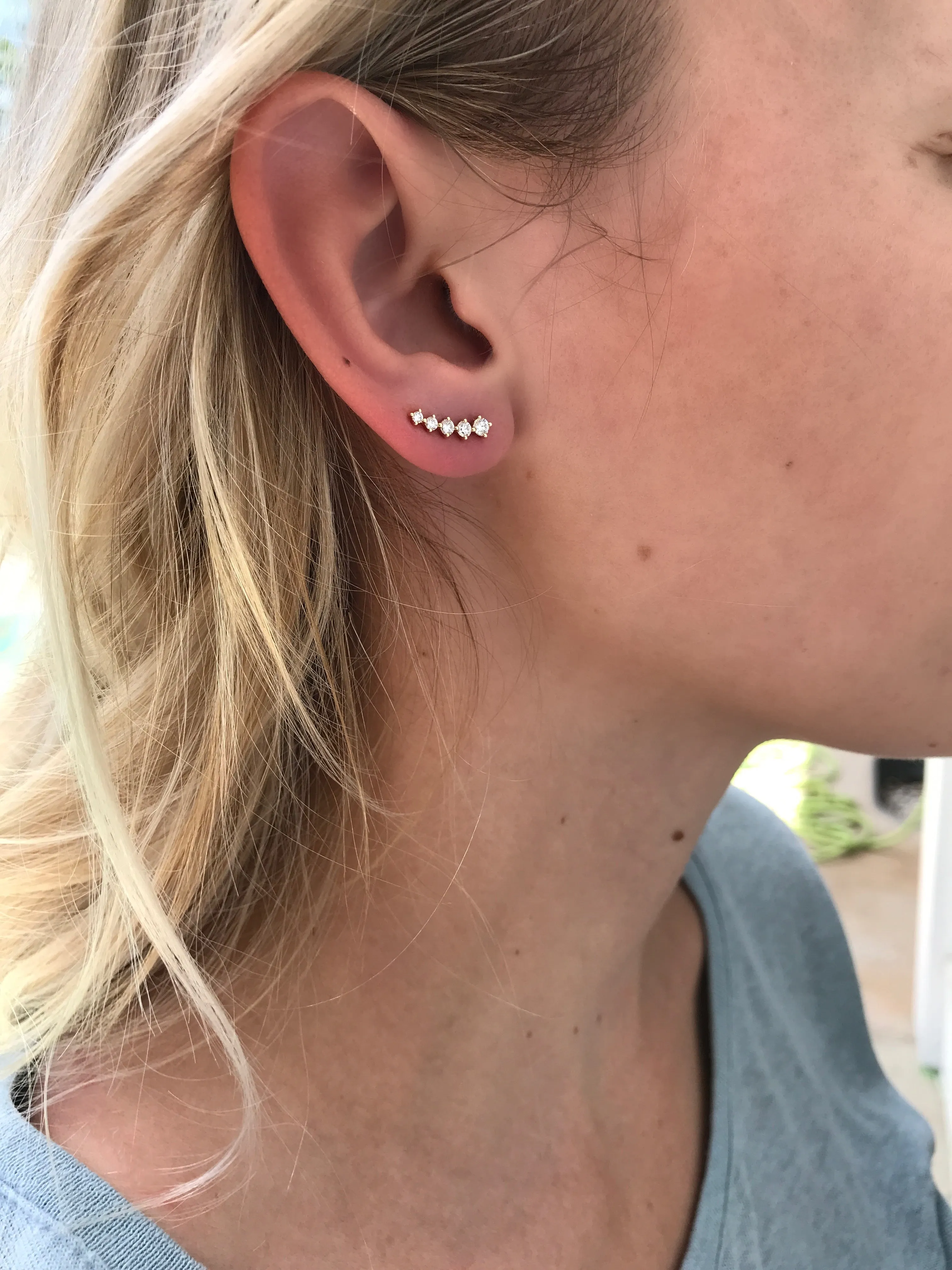 Diamond Climber Earrings