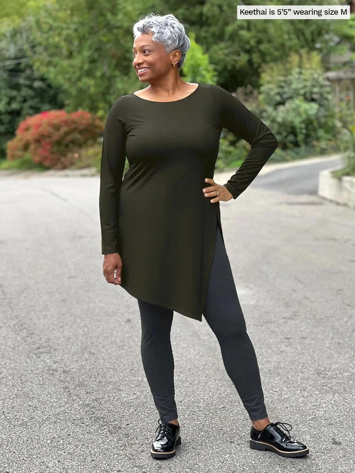 Elsie asymmetrical long sleeve tunic