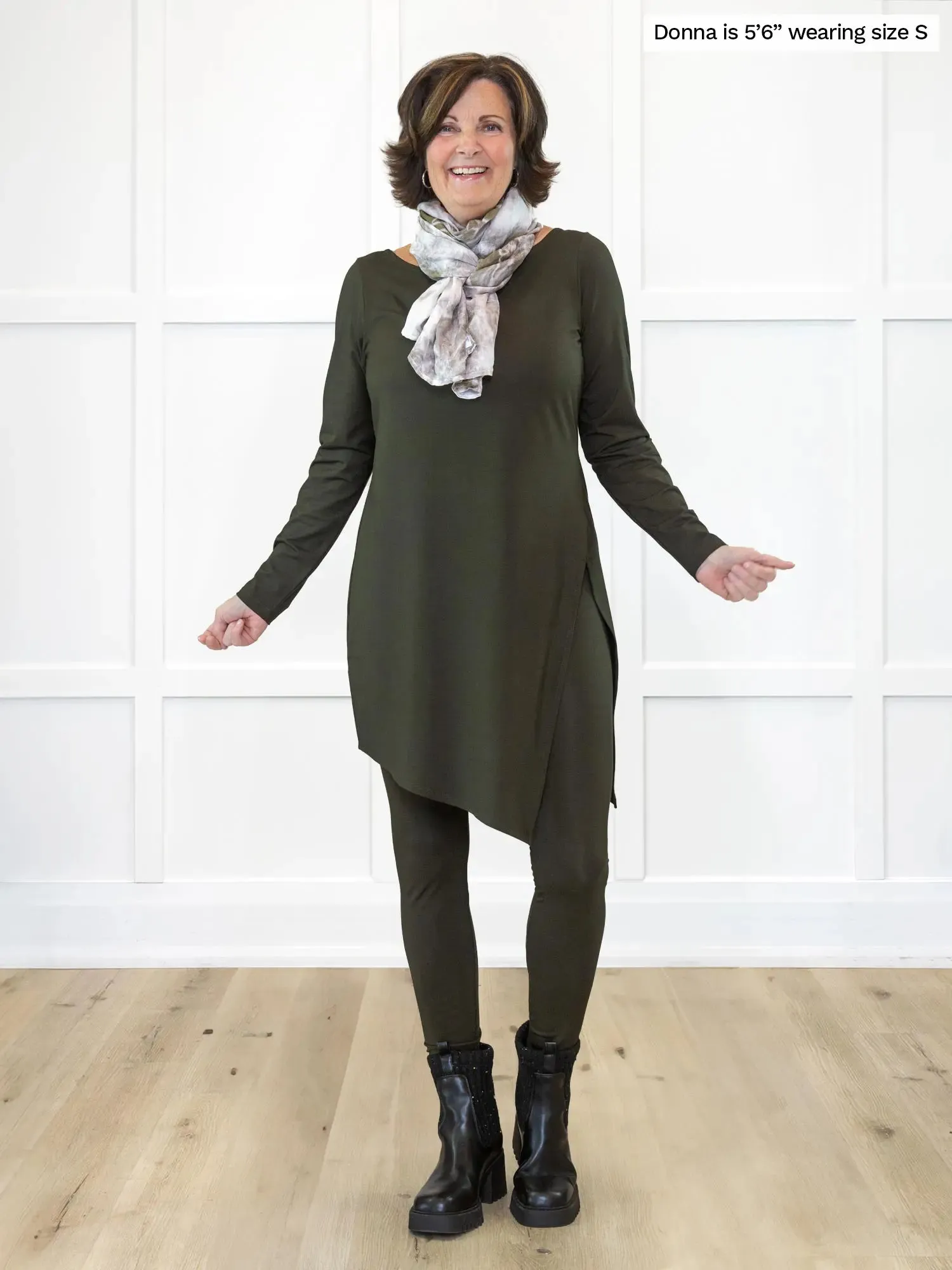 Elsie asymmetrical long sleeve tunic