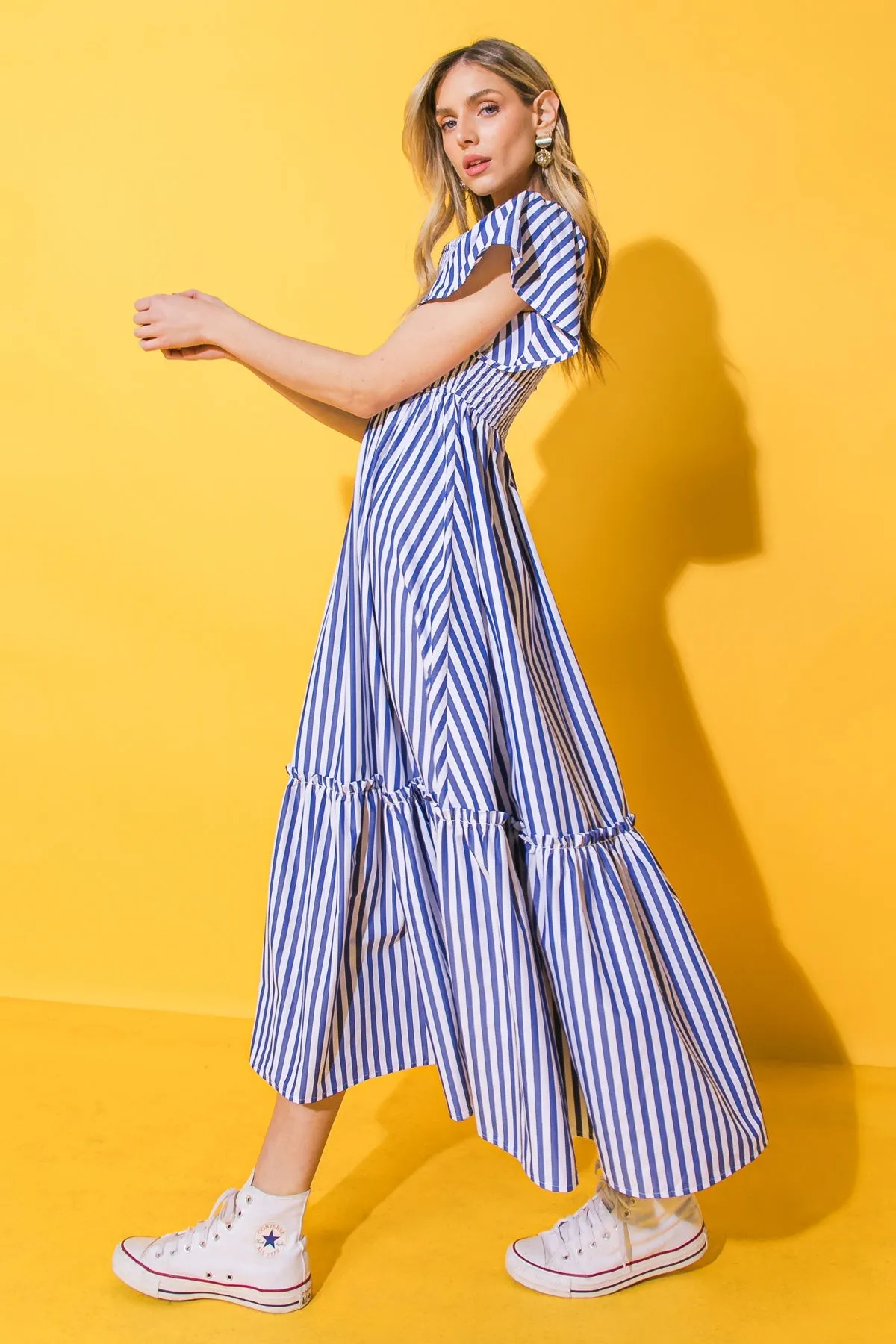 Explore More Collection - ALWAYS A VIBE WOVEN MIDI DRESS