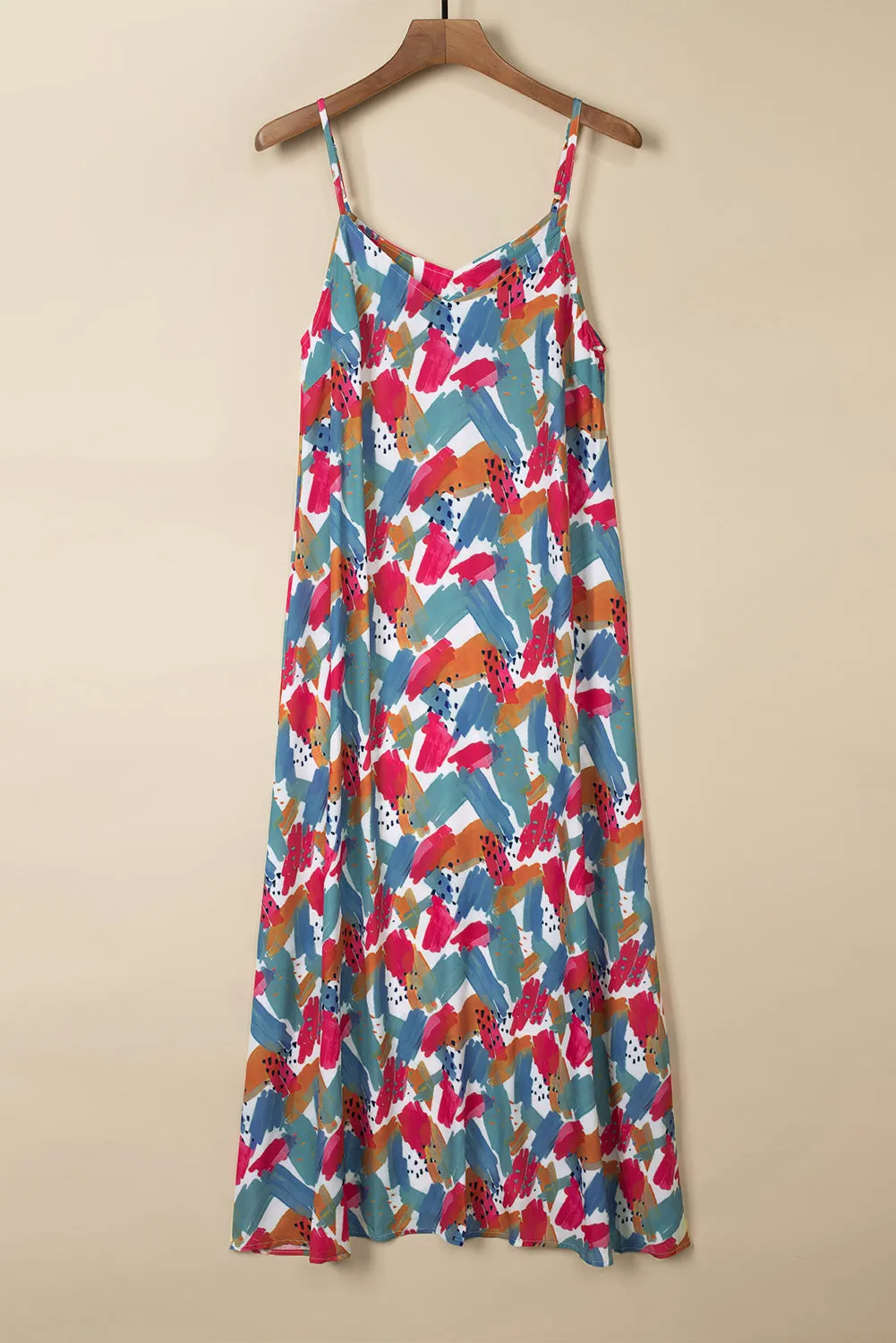 Explore More  Collection - Printed V-Neck Spaghetti Strap Dress