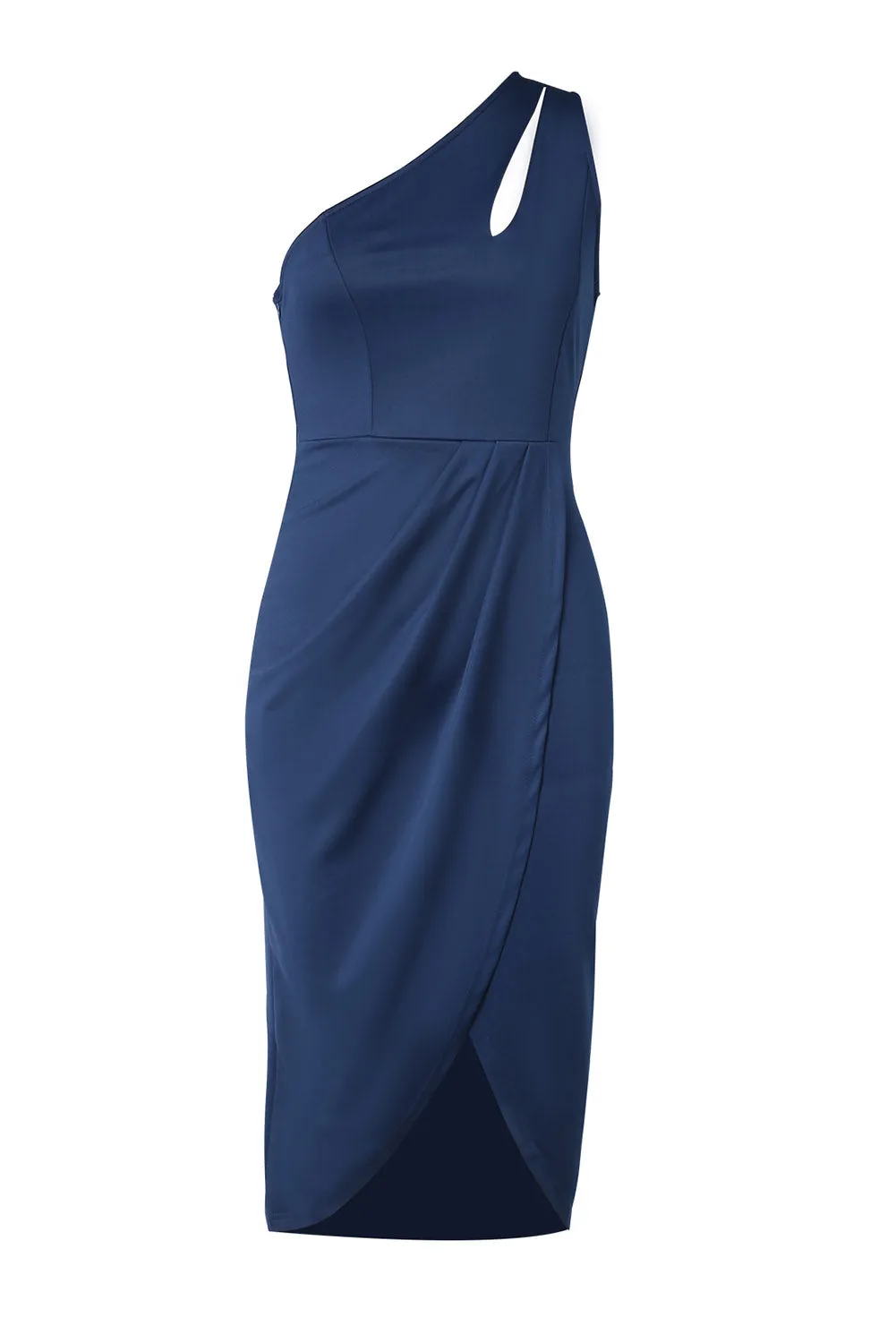 Explore More  Collection - Ruched Cutout Single Shoulder Dress