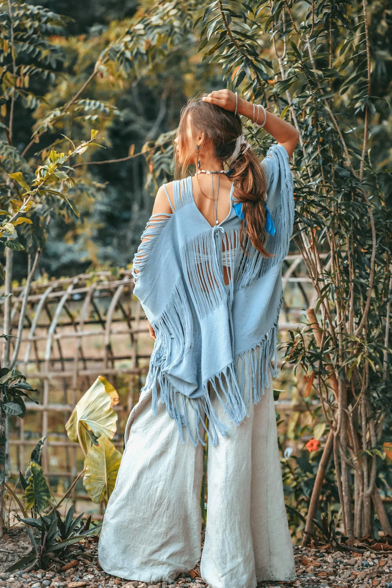 Hand Loomed Cotton Blouse • Boho Top Women • See Through Bohemian Top