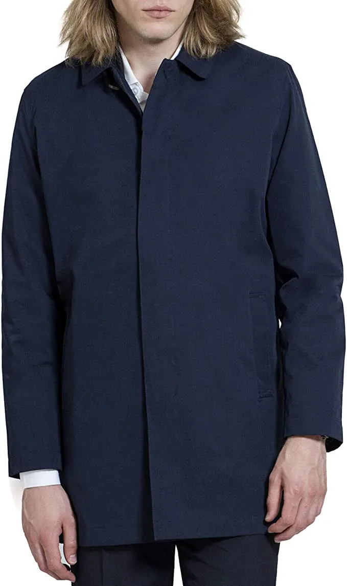 Harry Brown Navy Raincoat Coat - Brand New