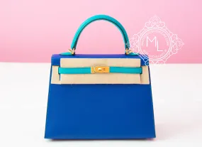 Hermes Blue Electrique   Blue Paon HSS Sellier Epsom Kelly 25 Handbag