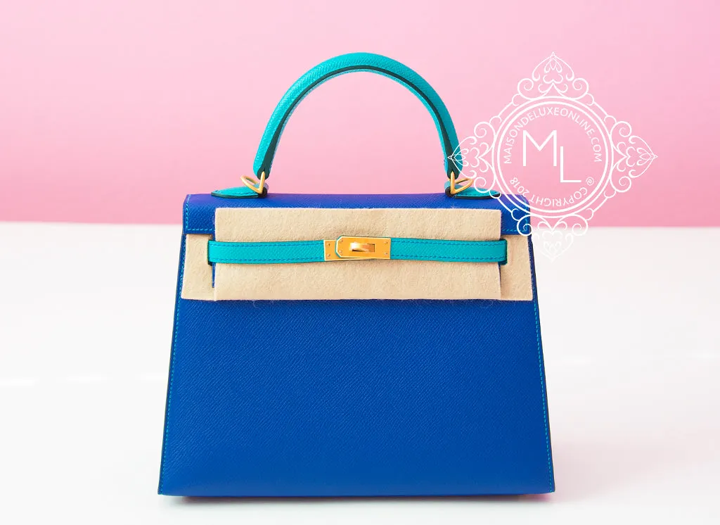 Hermes Blue Electrique   Blue Paon HSS Sellier Epsom Kelly 25 Handbag