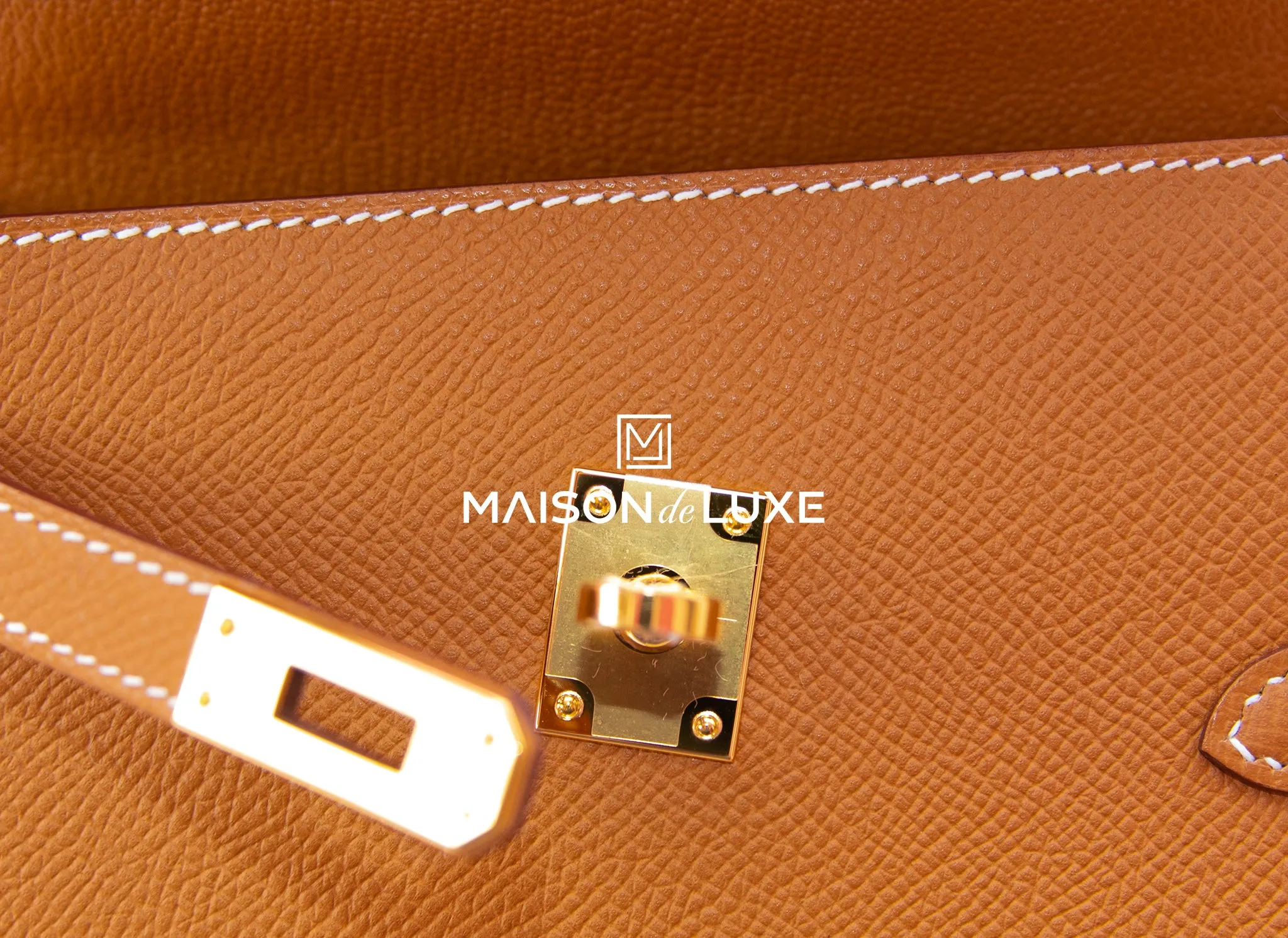 Hermes Kelly Sellier II En Desordre 20 Gold Epsom Handbag