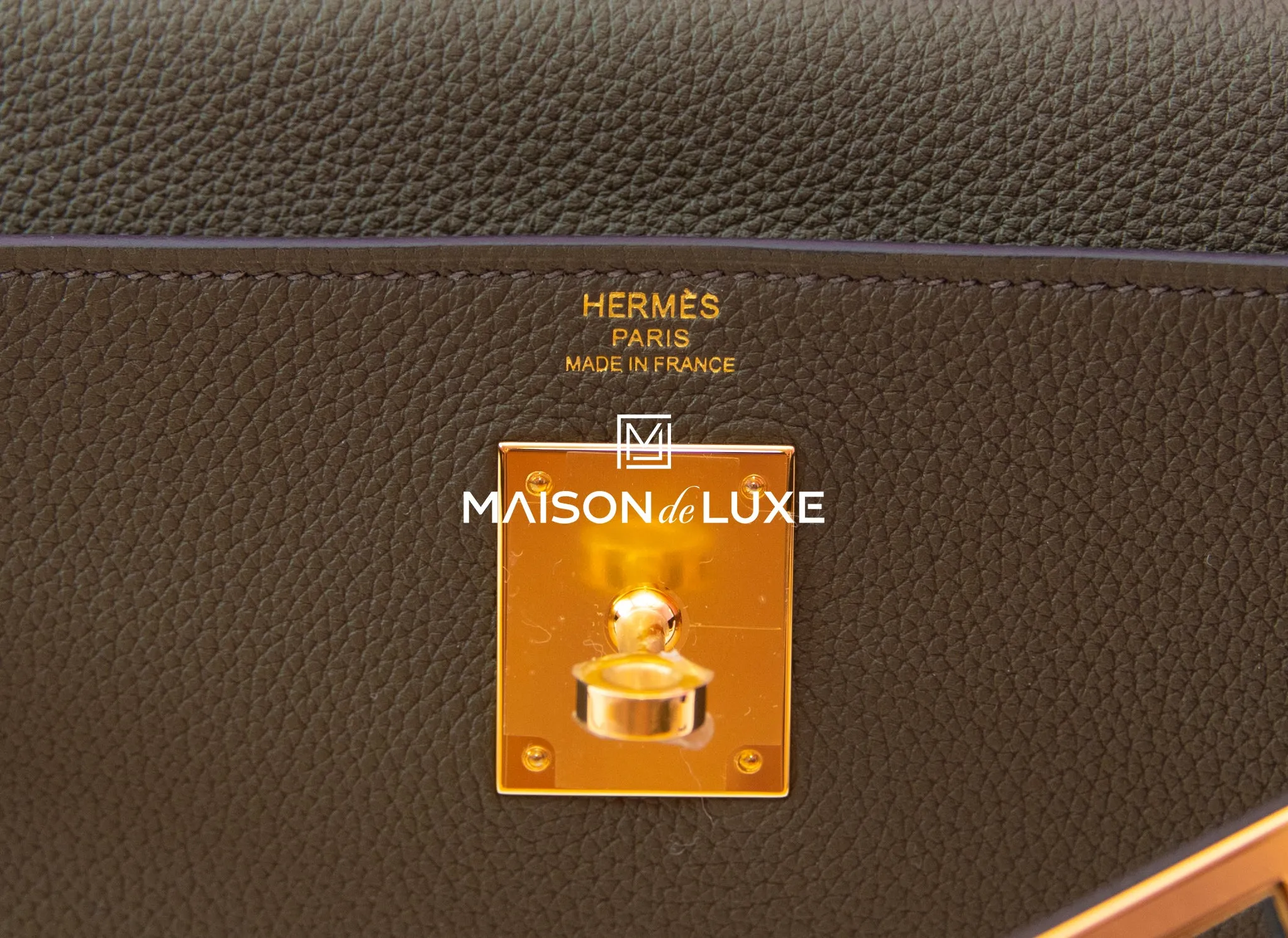 Hermes Vert Maquis GHW Togo Kelly 28 Handbag