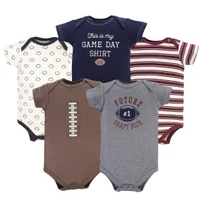 Hudson Baby Cotton Bodysuits, Football