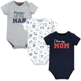 Hudson Baby Cotton Bodysuits, Love Mom