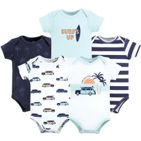 Hudson Baby Cotton Bodysuits, Surfs Up