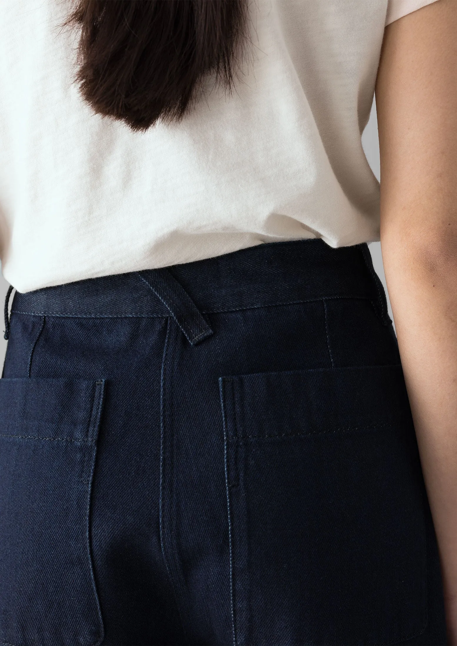 Indigo Denim Straight Leg Pants | Indigo