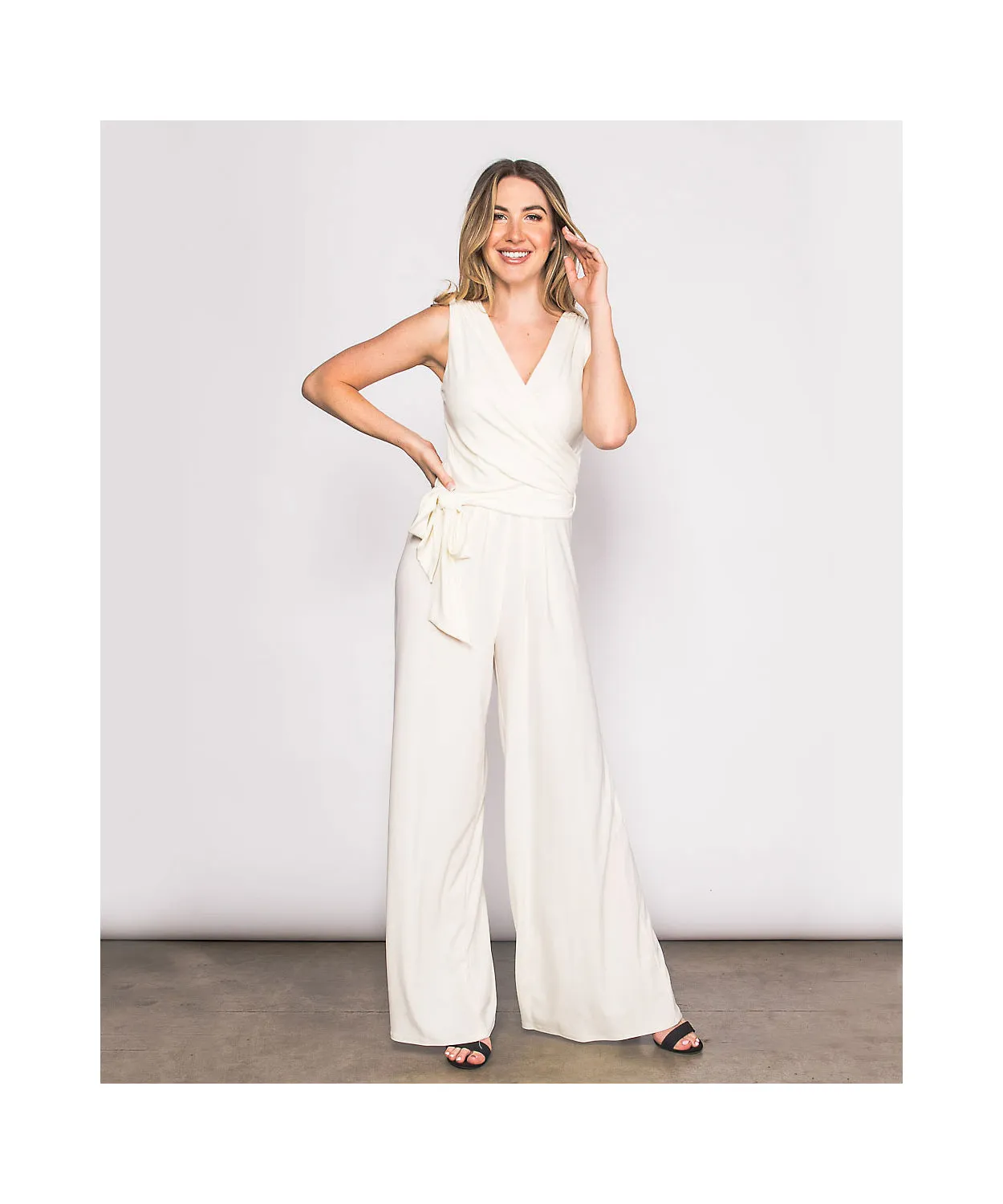 Ivory Surplice Jumpsuit