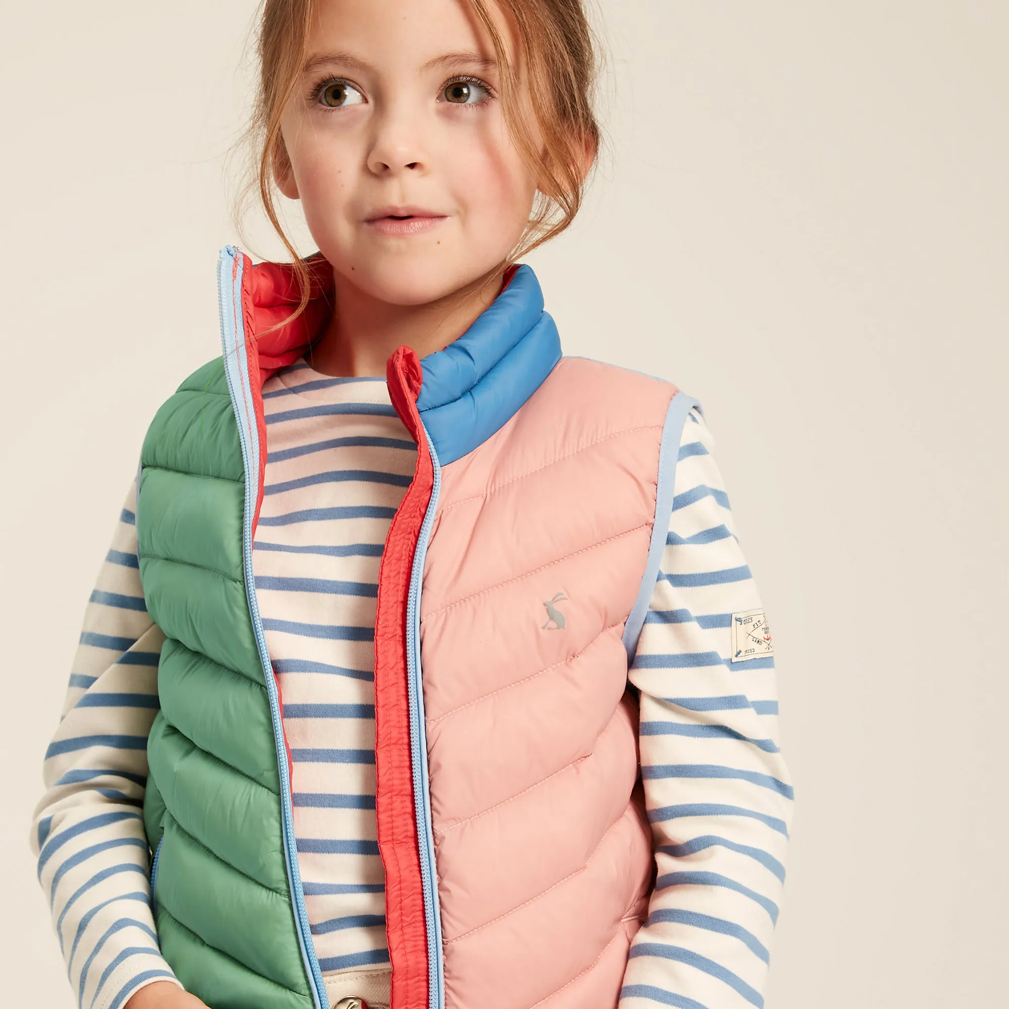 Joules Girls Croft Hotch Potch Gilet