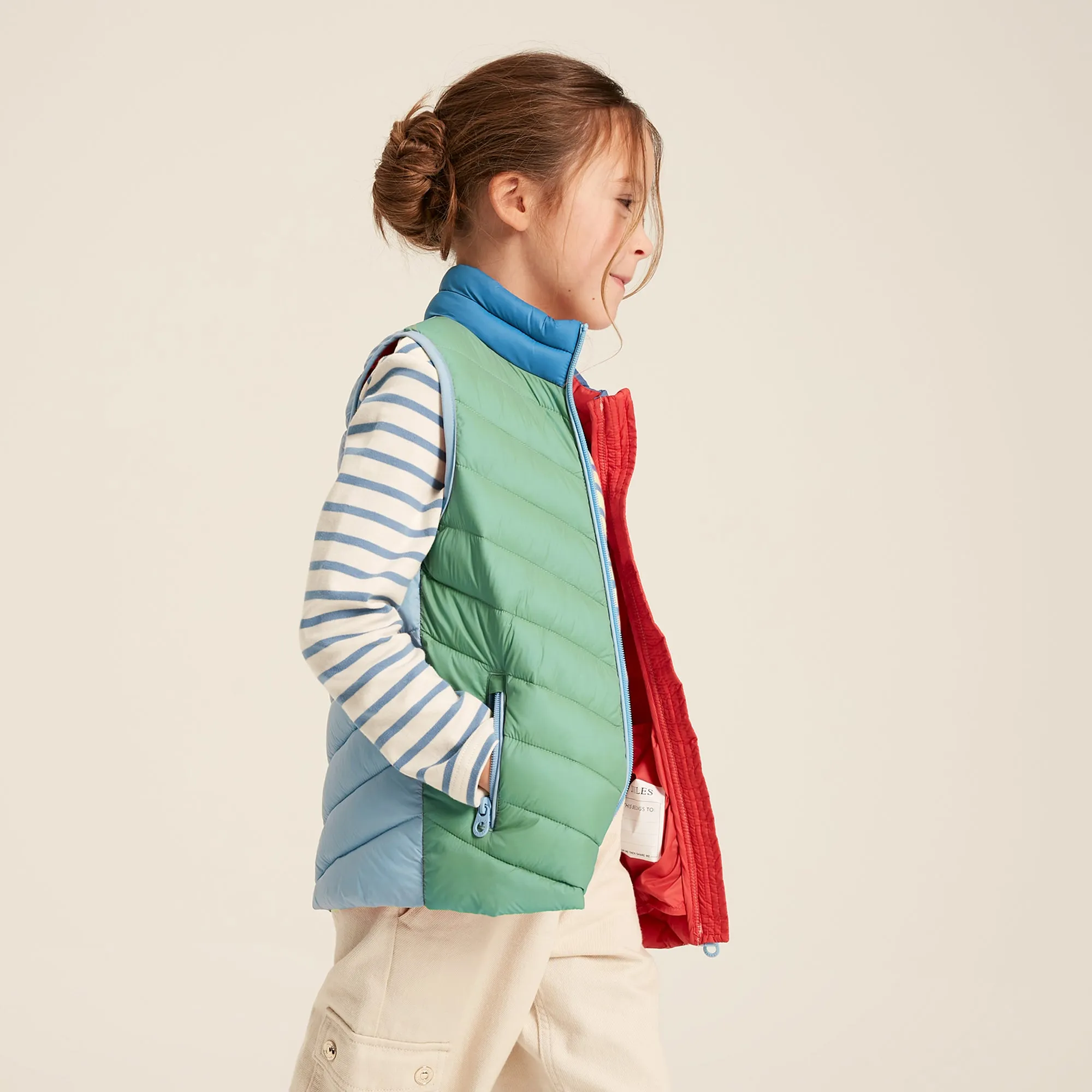 Joules Girls Croft Hotch Potch Gilet