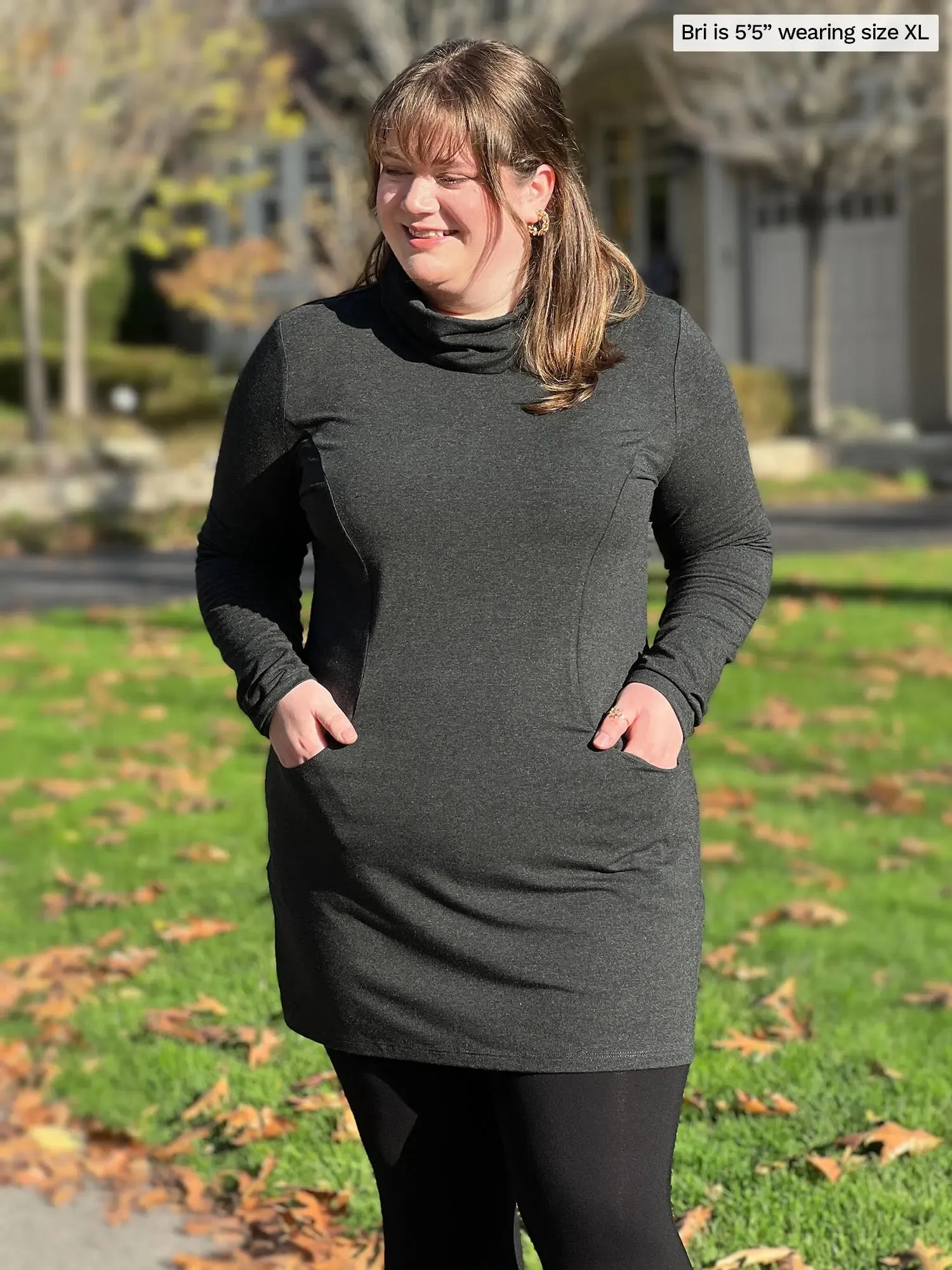 Kaito cowl neck pocket tunic