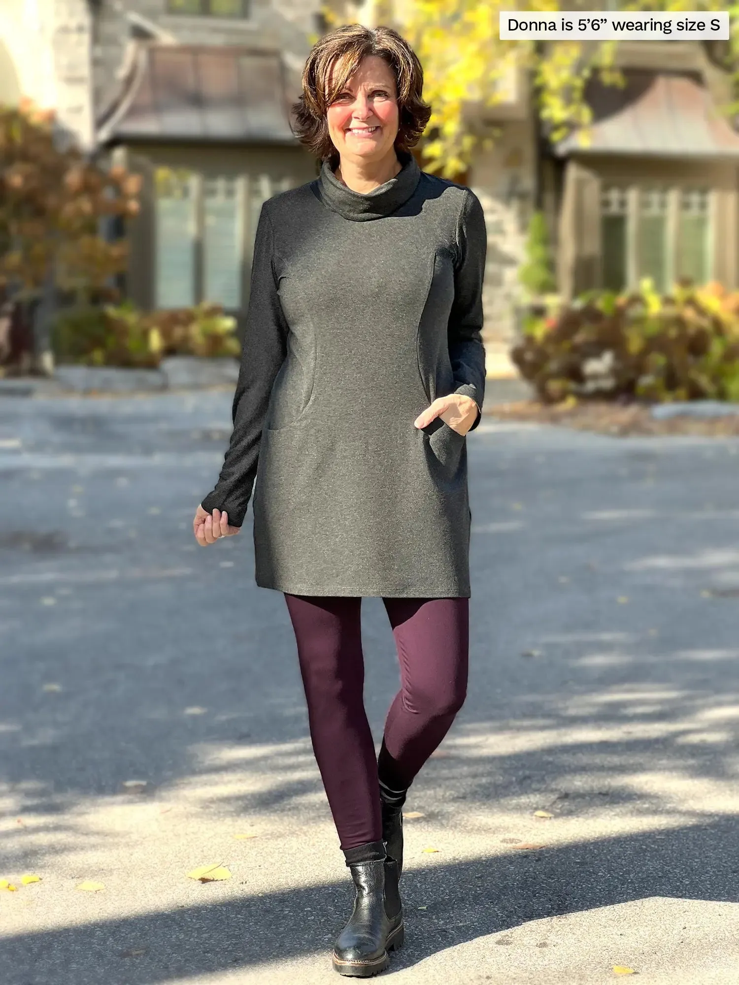 Kaito cowl neck pocket tunic